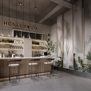 现代咖啡厅3D模型下载